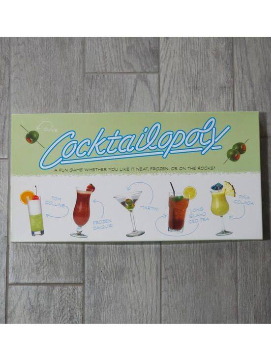 Late for the Sky Other - Cocktailopoly Monopoly Style Board Game Never Played All Pieces Factory Sealed!
